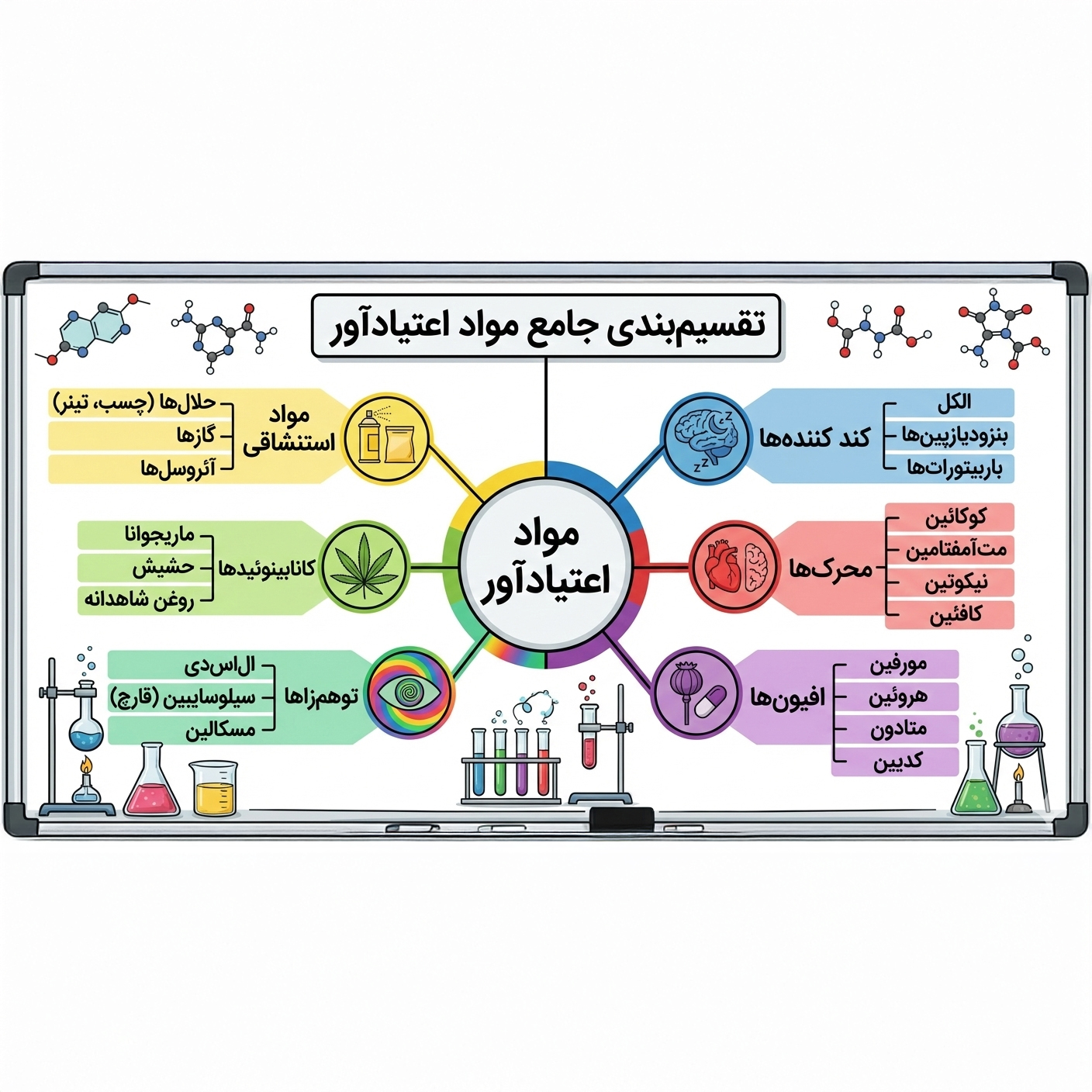 جدیدترین دسته بندی مواد اعتیادآور در سال 2025